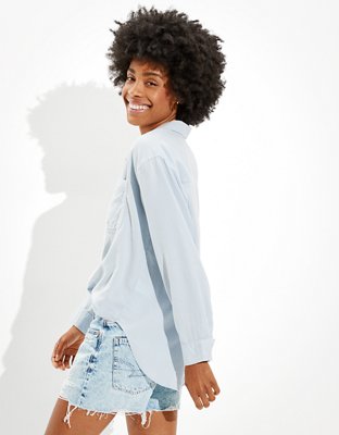 AE Oversized Oxford Button-Up Shirt