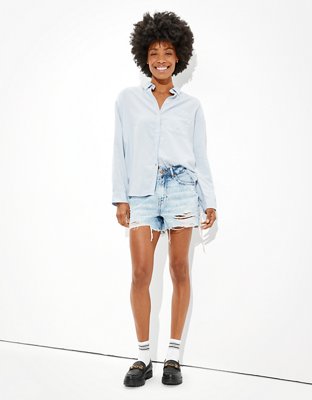 AE Oversized Oxford Button-Up Shirt