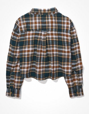 AE Cozy Cabin Cropped Flannel