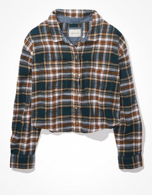 AE Cozy Cabin Cropped Flannel