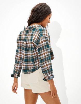 AE Cozy Cabin Cropped Flannel