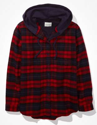 AE Cozy Cabin Flannel Hoodie