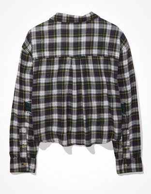 AE Cozy Cabin Cropped Flannel