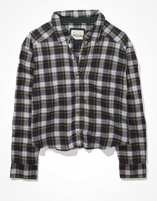 AE Cozy Cabin Cropped Flannel