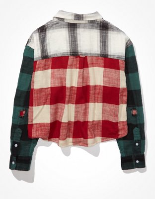 AE Cozy Cabin Cropped Flannel