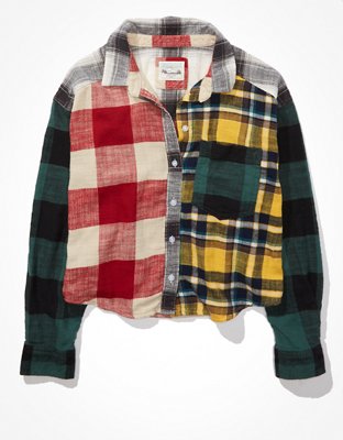 AE Cozy Cabin Cropped Flannel
