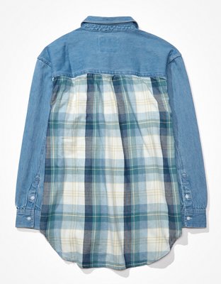 Женские рубашки American Eagle AE Super Oversized Flannel Shirt — фото 4