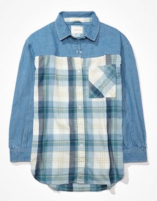 Женские рубашки American Eagle AE Super Oversized Flannel Shirt — фото 3