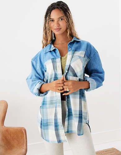 AE Oversized Mixed Flannel