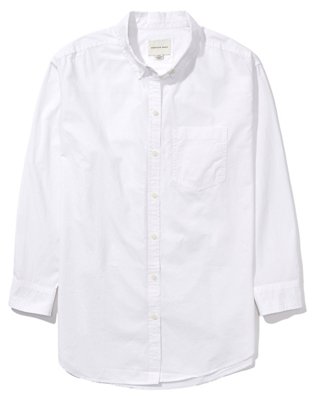 AE Oversized Oxford Button-Up Shirt