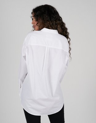 AE Oversized Oxford Button-Up Shirt