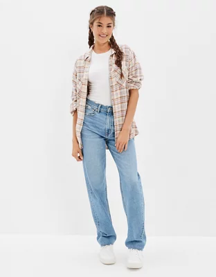 AE Oversized Flannel Shirt