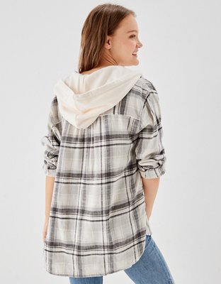 Женские худи American Eagle AE Oversized Flannel — фото 3