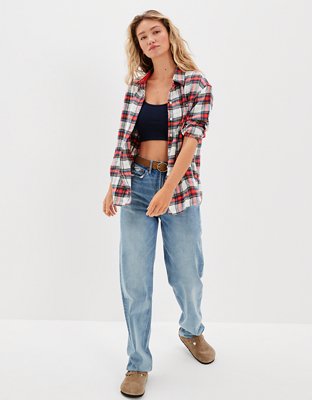 AE Oversized Flannel Shirt