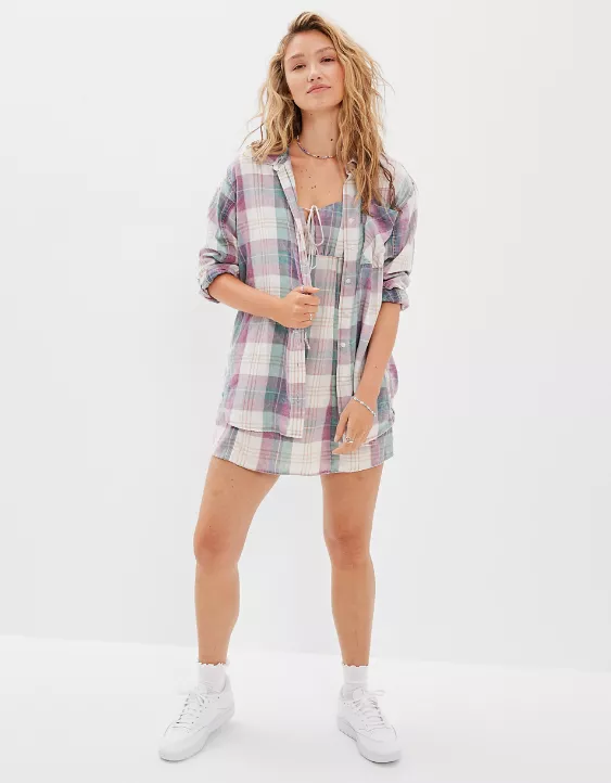 AE Super Oversized Flannel Shirt