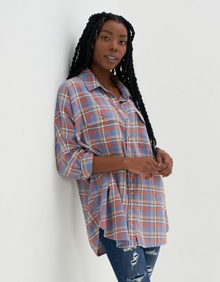 AE Go Big Beach Flannel Shirt