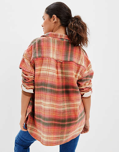 AE Oversized Flannel Shirt