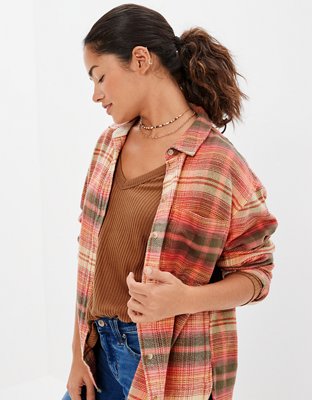 AE Oversized Flannel Shirt