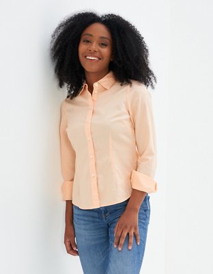 AE Fitted Button-Up Shirt | American Eagle