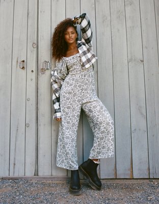 AE Cozy Cropped Flannel Shirt