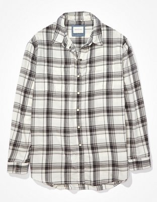 Женские рубашки American Eagle AE Oversized Flannel Shirt — фото 3
