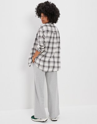 Женские рубашки American Eagle AE Oversized Flannel Shirt — фото 2