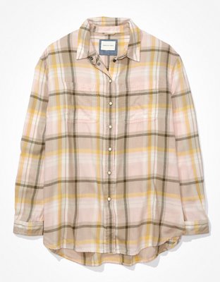 AE Camisa de flannel extragrande