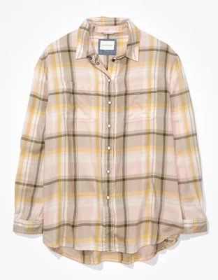 AE Oversized Flannel Shirt