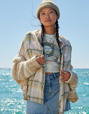 AE Oversized Flannel Shirt