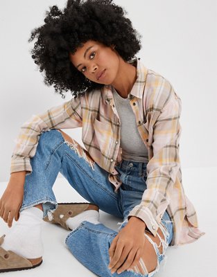 AE Oversized Flannel Shirt