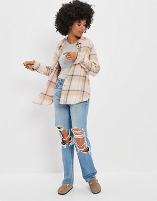 AE Oversized Flannel Shirt