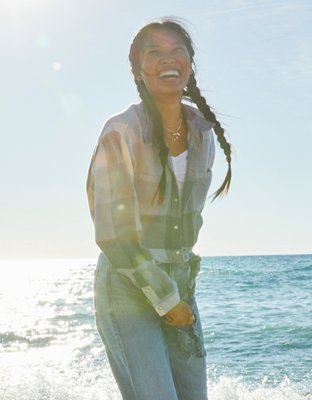 AE Oversized Flannel Shirt