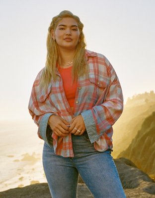 AE Go Big Beach Flannel Shirt