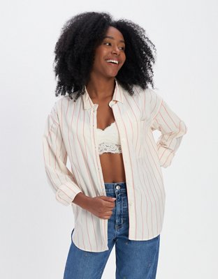 AE Oversized Oxford Button-Up Shirt