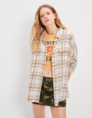 AE Go Big Beach Flannel Shirt