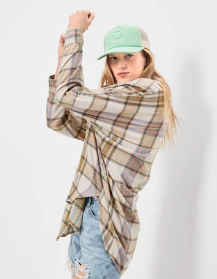 AE Go Big Beach Flannel Shirt
