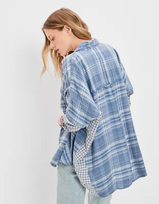AE Go Big Beach Flannel Shirt