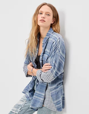 AE Go Big Beach Flannel Shirt