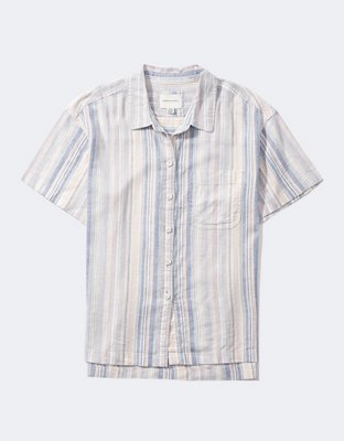 AE Silky Short-Sleeve Button-Up Shirt