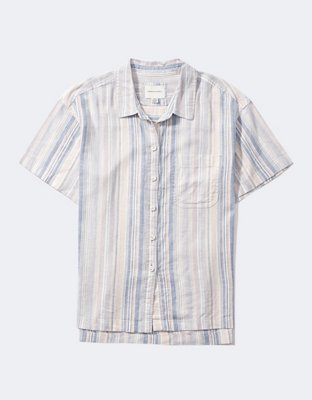 AE Short-Sleeve Linen Button-Up Shirt