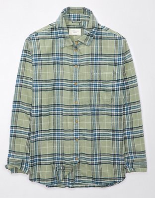 American Eagle Women's Plaid Shacket - Size M – PoppinTags
