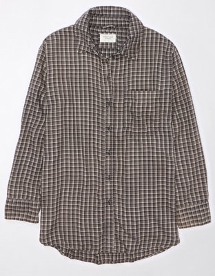 AE Oversized Long-Sleeve Plaid … curated on LTK