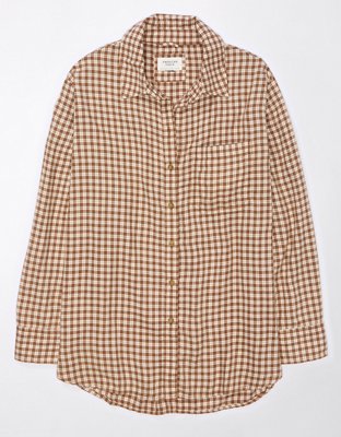 AE Oversized Plaid Flannel Shirt