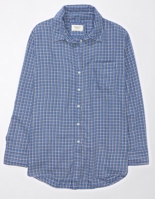 AE Oversized Plaid Flannel Shirt