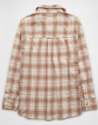 AE Oversized Plaid Flannel Shirt