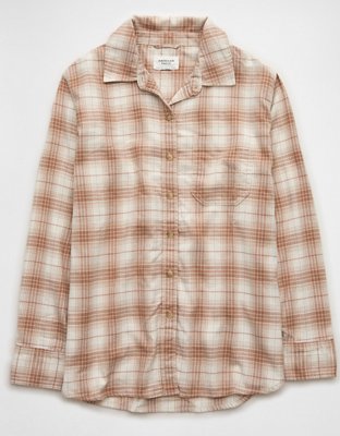 AE Oversized Plaid Flannel Shirt