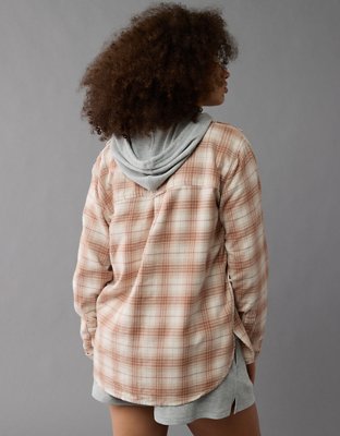 AE Oversized Plaid Flannel Shirt