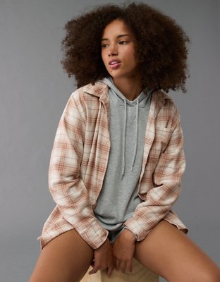 AE Oversized Plaid Flannel Shirt