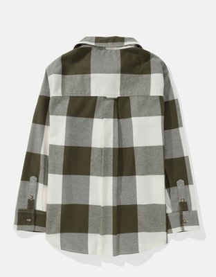 AE Oversized Plaid Flannel Shirt