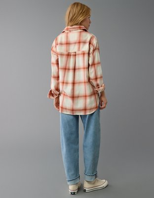 AE Oversized Plaid Flannel Shirt